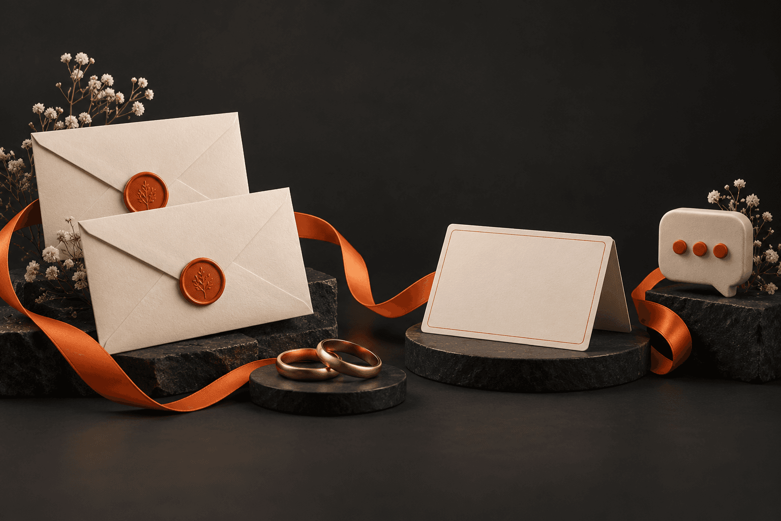 Concept illustration of connected wedding inquiries, bookings and messages