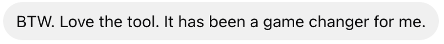 Sanitized feedback message about a tool